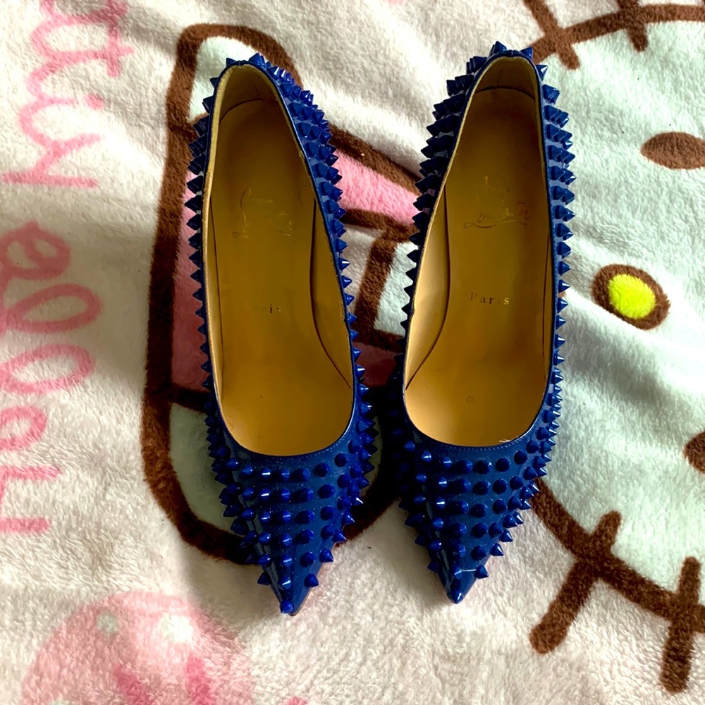 Blue Christian Louboutin heels